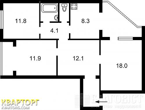 Sell 3-room apartment. Киев,  Срибнокильская — photo 10