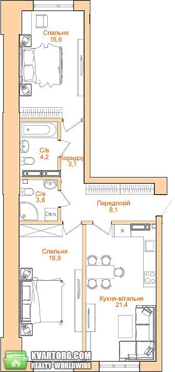 Sell 1-room apartment. Киев, Новопечерский переулок — photo 8