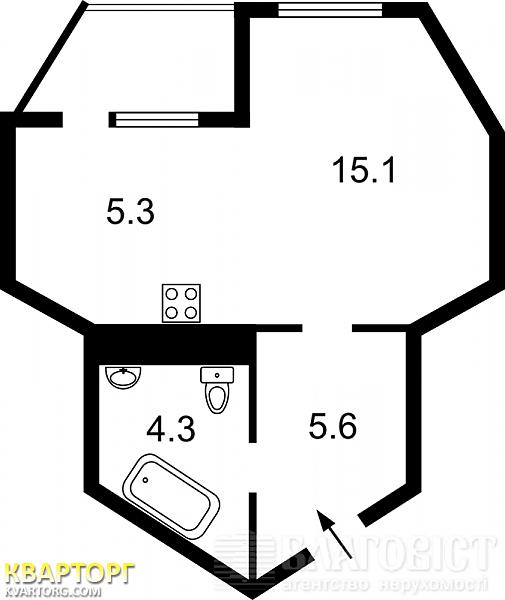 Sell 1-room apartment. Киев,  Милославська, — photo 2