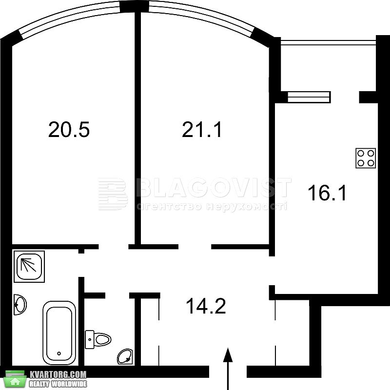Sell 2-room apartment. Киев,  Депутатская — photo 7