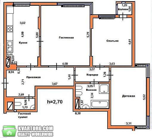 Rent out 3-room apartment. Киев, пл.Валерия Лобоновского — photo 5