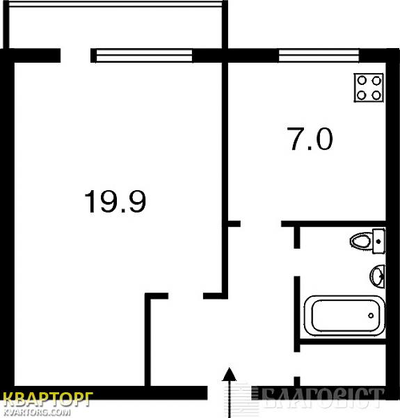 Sell 1-room apartment. Киев,  Феодосийская — photo 2
