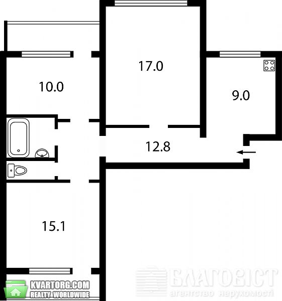 Sell 3-room apartment. Киев, Ушакова — photo 4