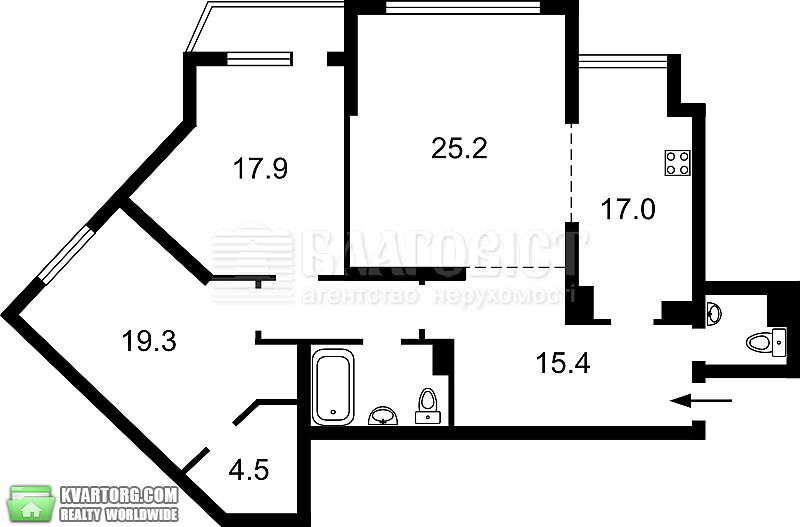 Sell 3-room apartment. Киев,  Княжий Затон — photo 1