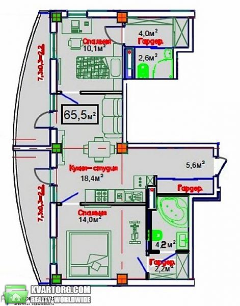 Sell 2-room apartment. Одесса, Французский бульвар — photo 10