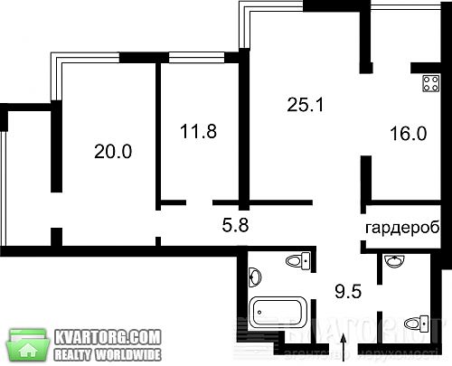 Sell 3-room apartment. Киев, Краснозвездный пр — photo 2