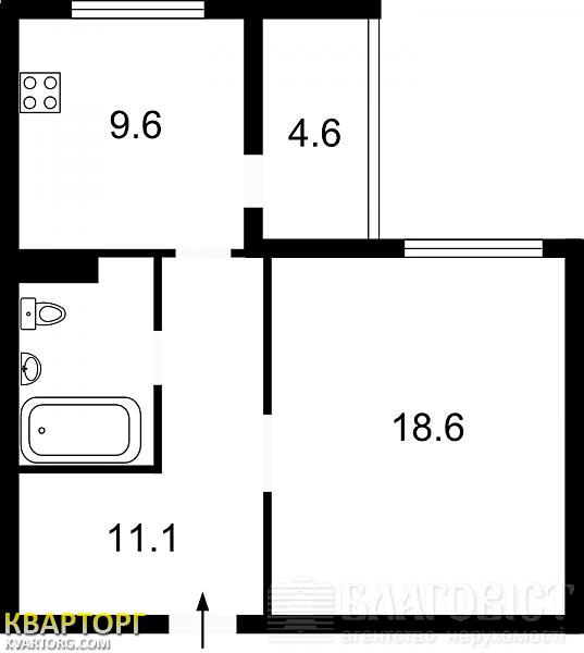 Sell 1-room apartment. Киев, Верховинная — photo 3