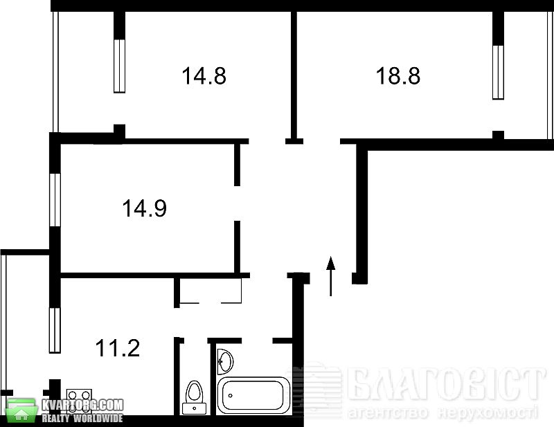 Sell 3-room apartment. Киев,  Гмыри — photo 5