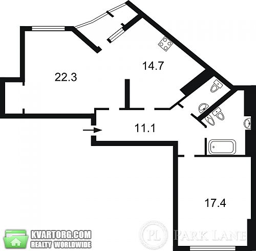 Sell 2-room apartment. Киев, Барбюса — photo 2