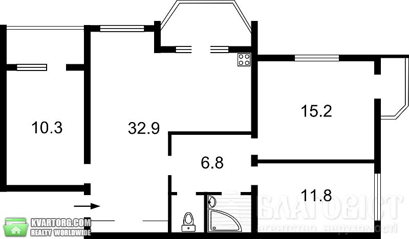 Sell 3-room apartment. Киев, Краснозвездный пр — photo 4