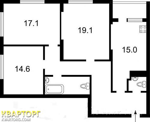 продам 3-комнатную квартиру. Киев,   Красногвардейская - фото 2