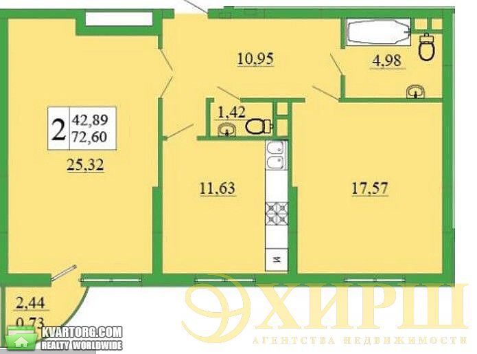 Sell 2-room apartment. Киев,  Ломоносова — photo 1