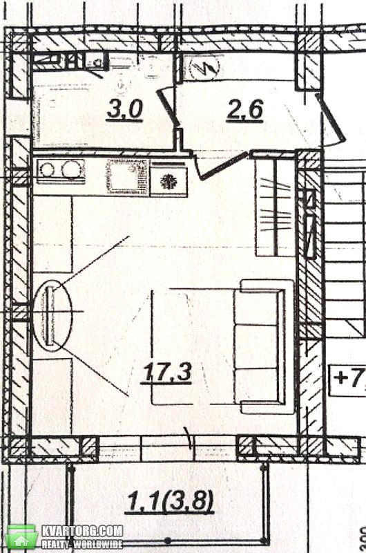 Sell 1-room apartment. Одесса, Средняя — photo 7