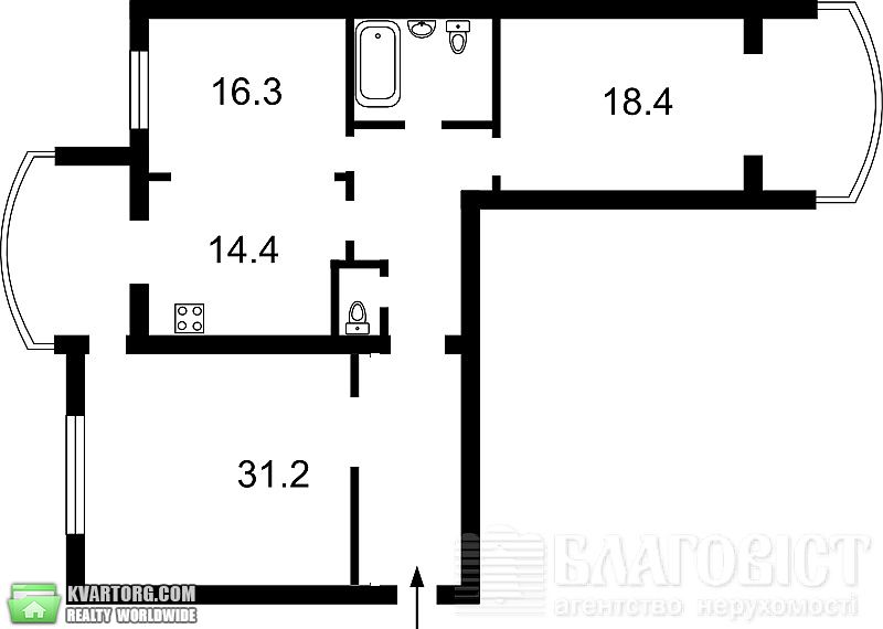 Sell 3-room apartment. Киев, Героев Сталинграда пр — photo 3