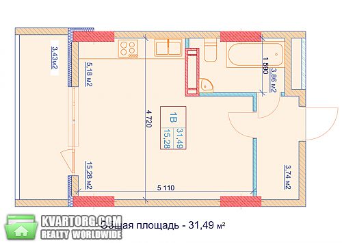 Sell 1-room apartment. Киев, Драйзера — photo 5