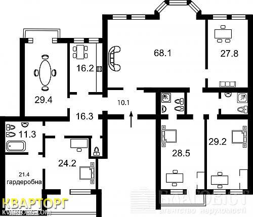 Sell multi-room apartment. Киев,  Мирного Панаса — photo 2
