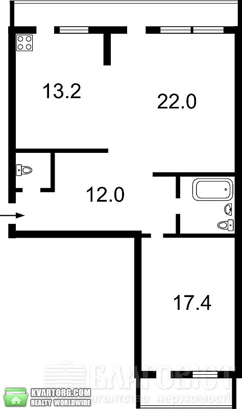 Sell 2-room apartment. Киев,  Бажана — photo 2