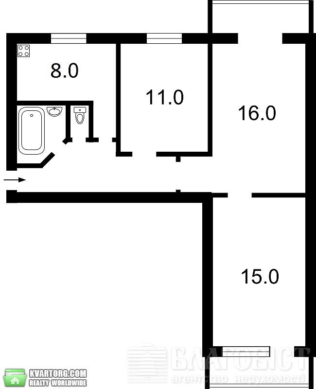 Sell 3-room apartment. Киев,  Кавказская — photo 10