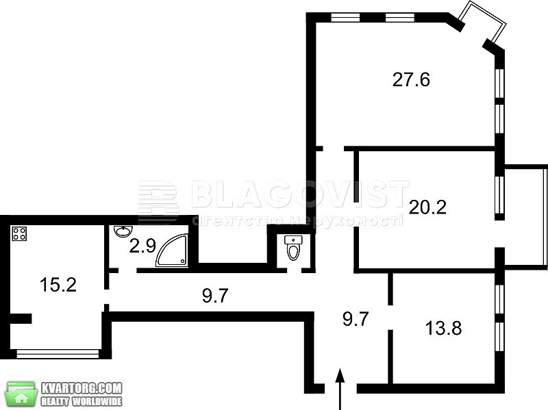 Sell 3-room apartment. Киев,  Борисоглебская — photo 2