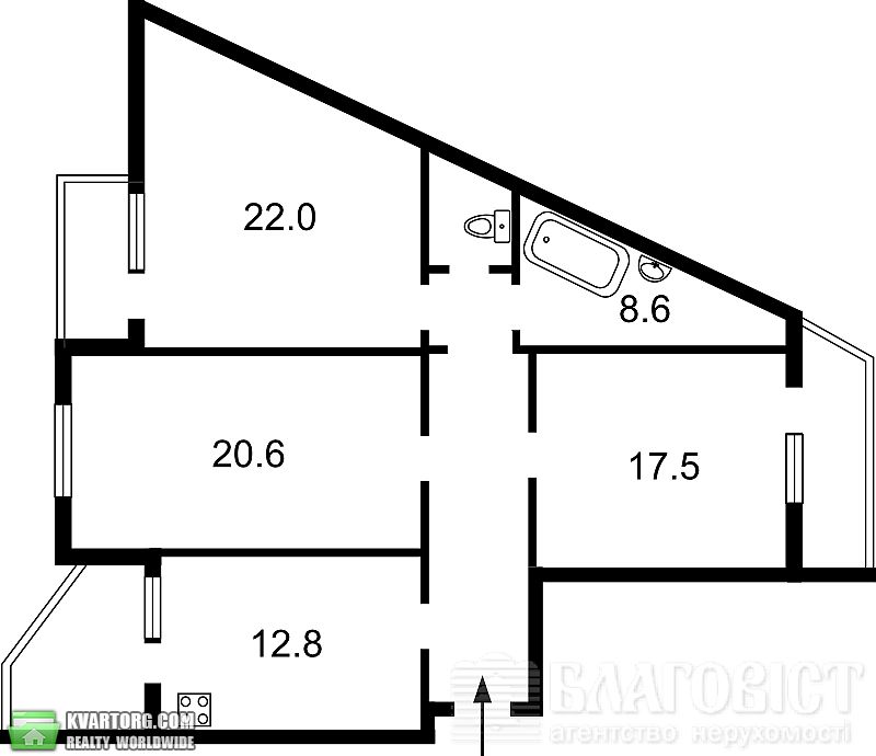 Sell 3-room apartment. Киев,  Ахматовой — photo 2
