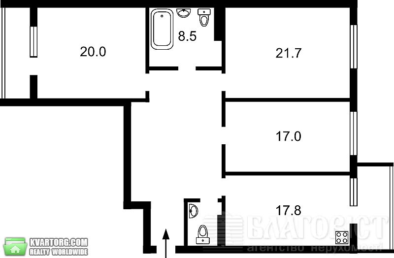 Sell 3-room apartment. Киев, щорса — photo 3