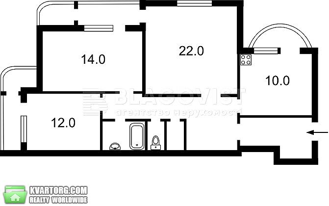 Sell 3-room apartment. Киев,  Мирного Панаса — photo 2