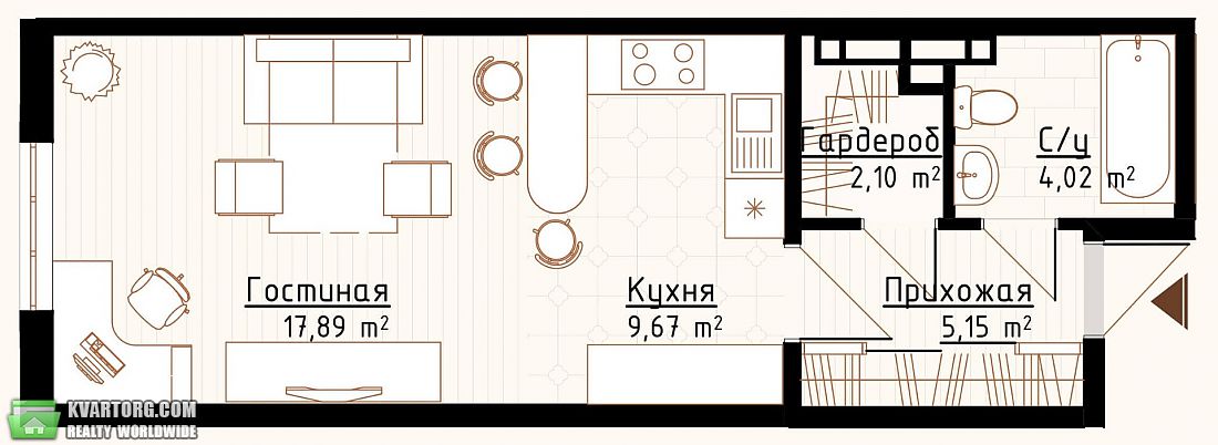 Sell 1-room apartment. Киев, Максимовича — photo 3