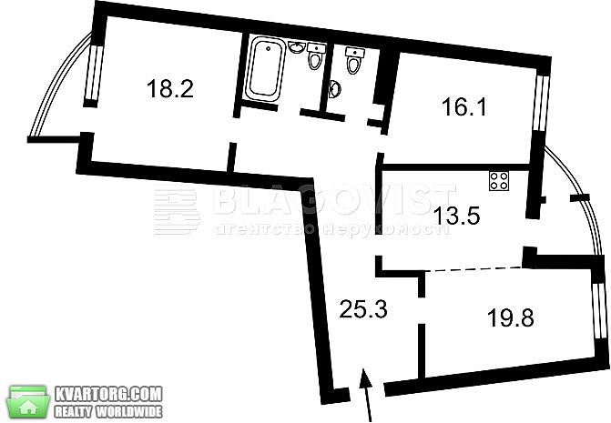 Sell 3-room apartment. Киев,  Днепровская наб — photo 2