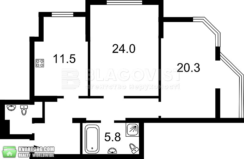 Sell 2-room apartment. Киев, Червонопільська — photo 2