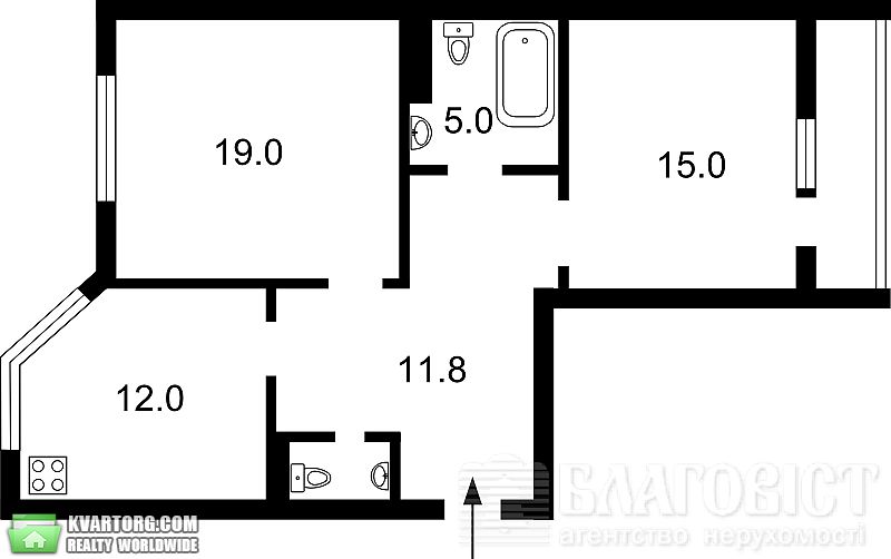 Sell 2-room apartment. Киев, Ломоносова — photo 1