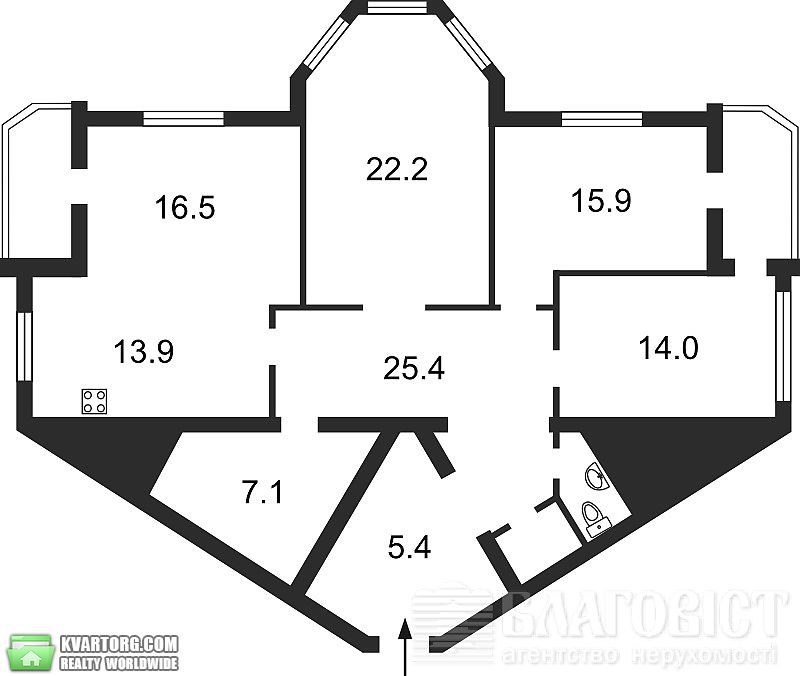 Sell 3-room apartment. Киев,  Вишняковская — photo 2