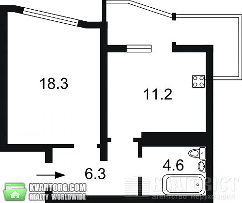 продам 1-комнатную квартиру. Киев,  Харьковское шоссе - фото 4