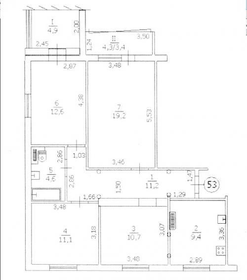 продам 3-комнатную квартиру. Луганск,  1-й микрораен - фото 2
