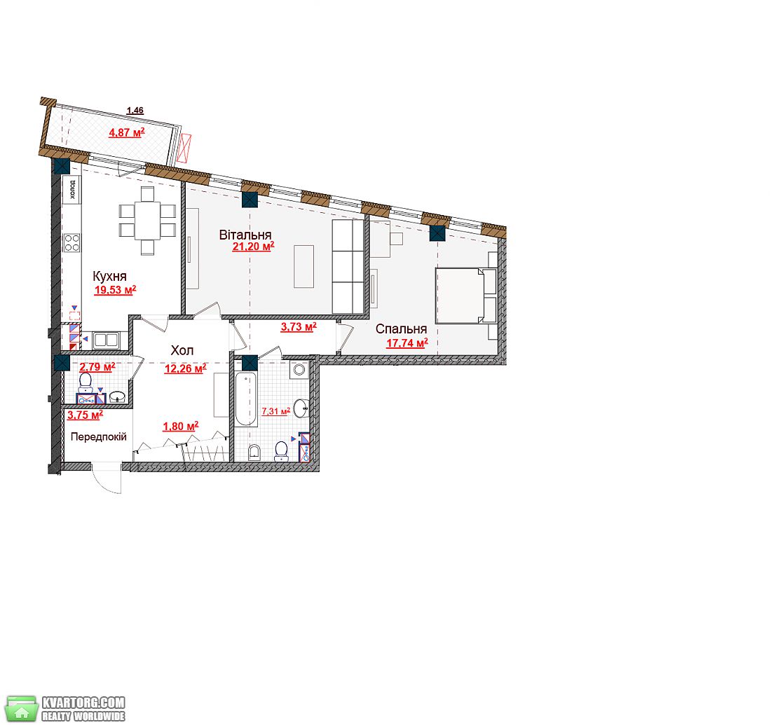Sell 2-room apartment. Киев,  Саксаганского — photo 3