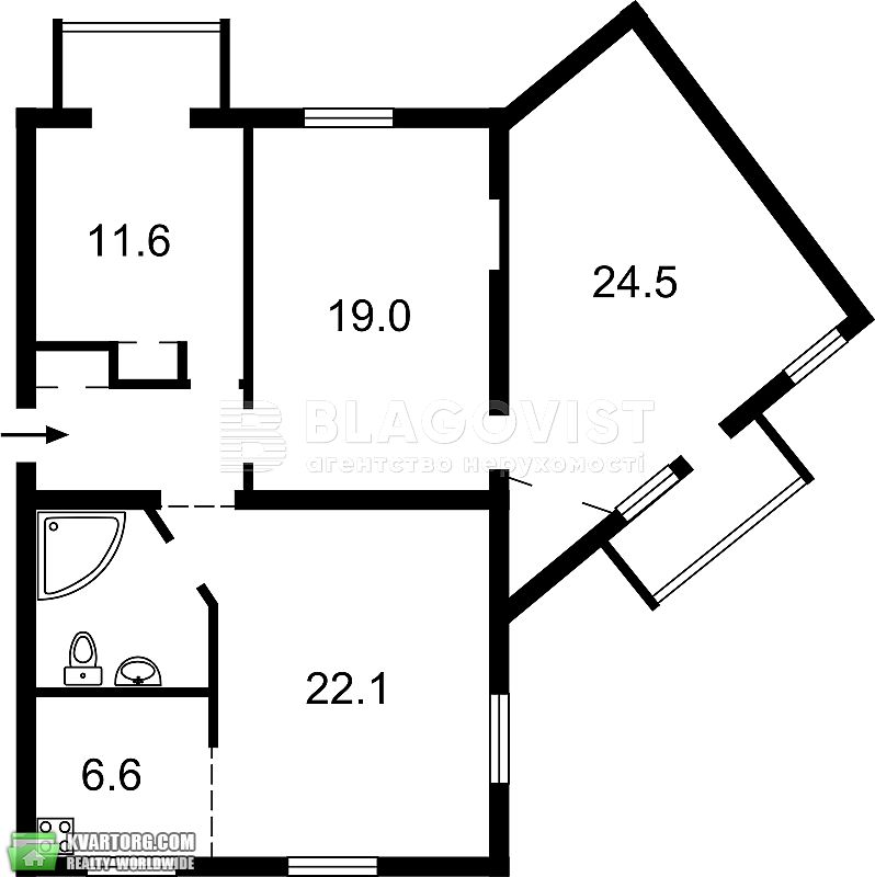 Sell 4-room apartment. Киев,  Цитадельная — photo 1