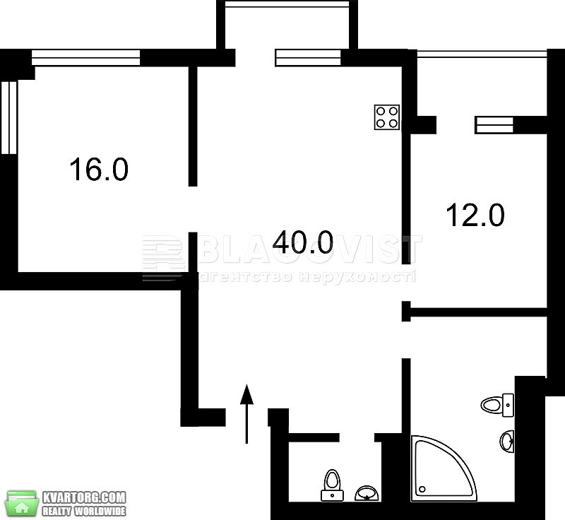 Sell 2-room apartment. Киев, срібнокільська — photo 1