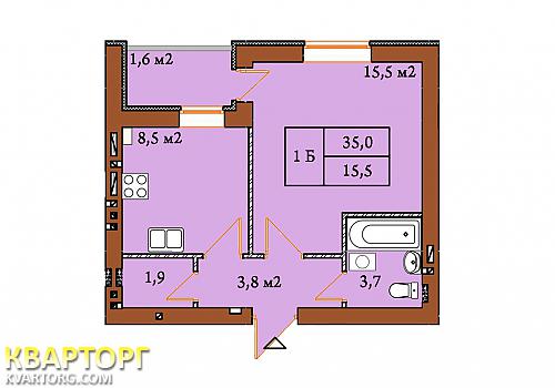 Sell 1-room apartment. Киев,  Радужная — photo 1