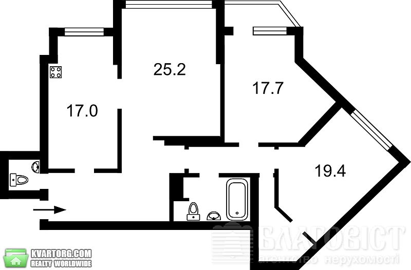 Sell 3-room apartment. Киев,  Срибнокильская — photo 2