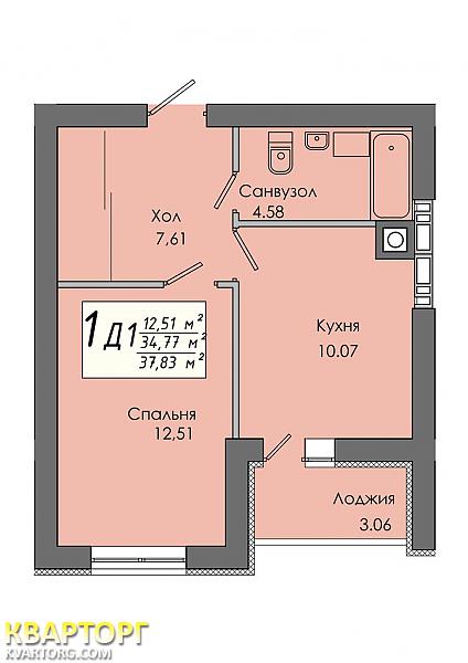 Sell 1-room apartment. Киев, Радужная — photo 1