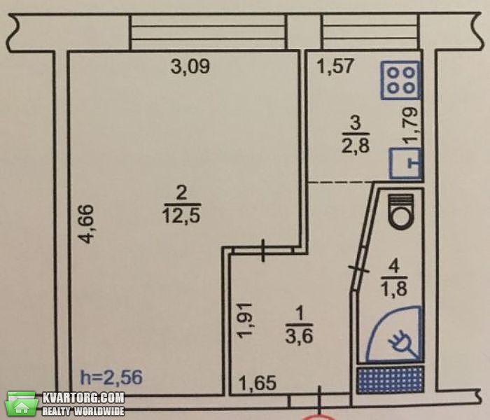 Sell 1-room apartment. Киев,  Новаторов — photo 8