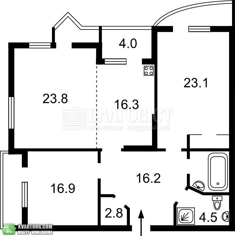 Rent out 3-room apartment. Киев,  Дмитриевская — photo 4