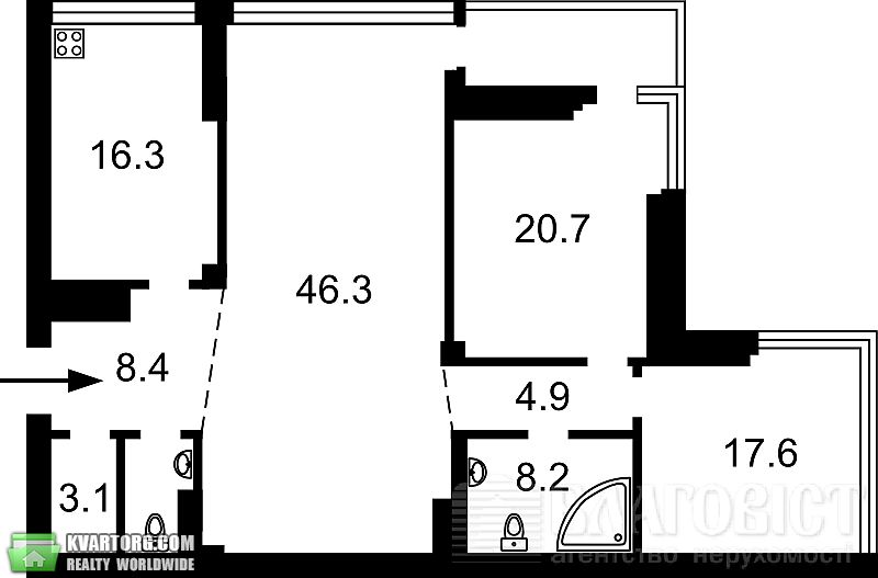Sell 3-room apartment. Киев,  Щорса — photo 5