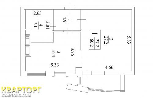 Sell 1-room apartment. Киев, Лумумбы — photo 2