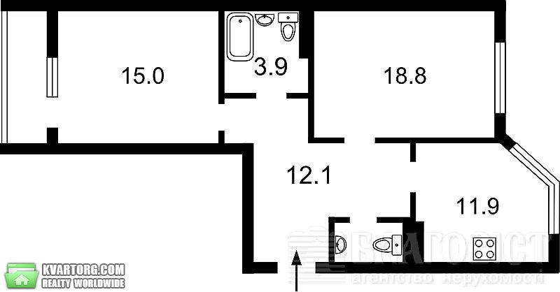 Sell 2-room apartment. Киев,  Ломоносова — photo 1