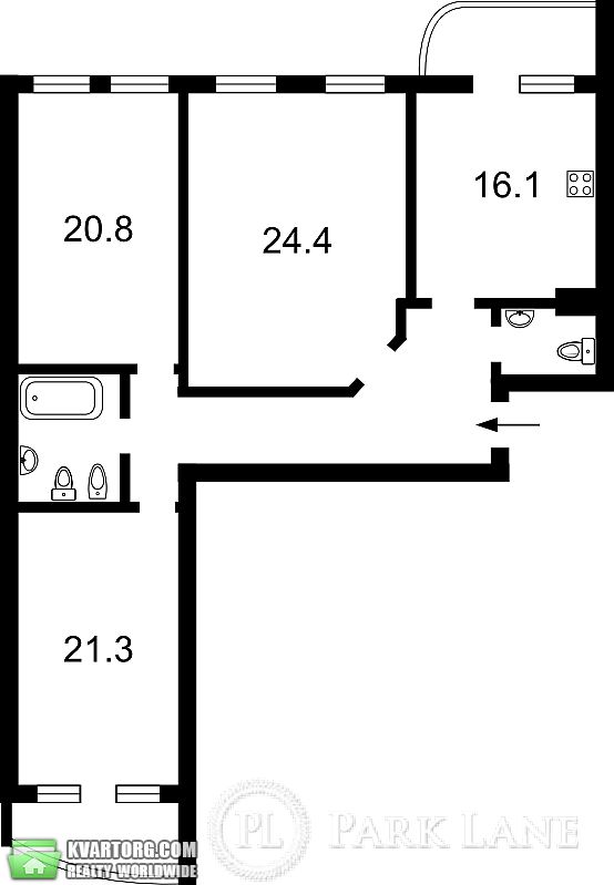 Sell 3-room apartment. Киев,  Барбюса — photo 2