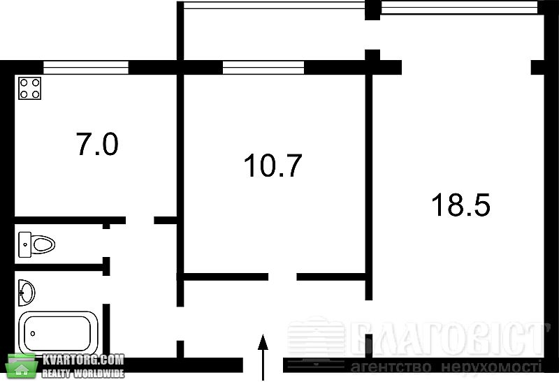 Sell 2-room apartment. Киев, Труда — photo 2