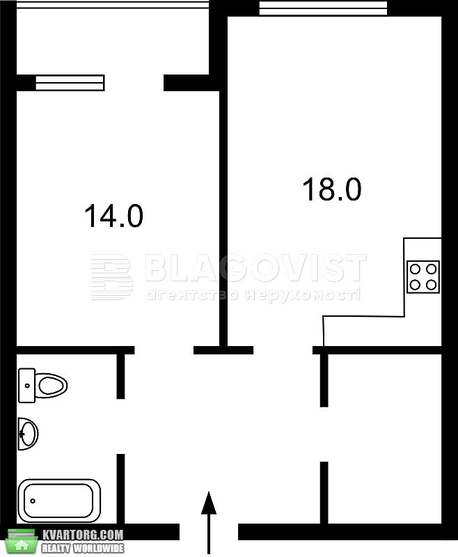 Rent out 1-room apartment. Киев,  Щорса — photo 1