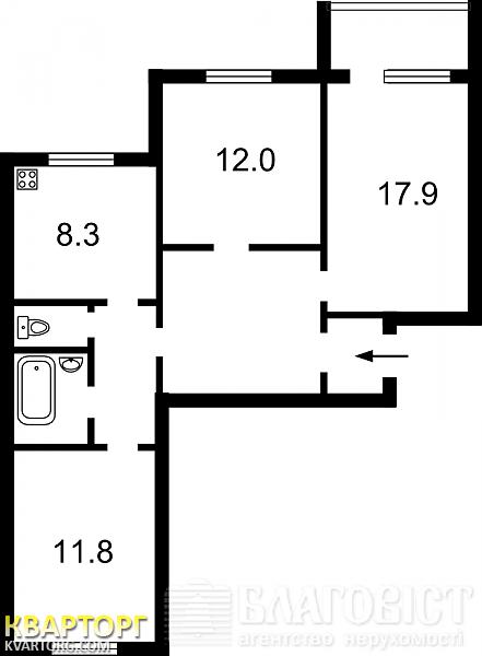Sell 3-room apartment. Киев,  Ушакова — photo 2