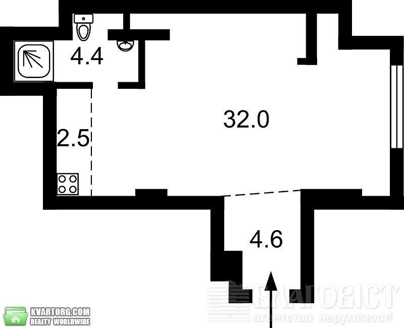 Sell 1-room apartment. Киев,  Майорова — photo 9