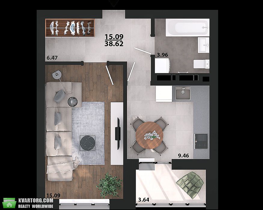 Sell 1-room apartment. Киев,  Тираспольская — photo 5